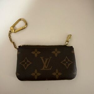 Louis Vuitton Gold and Brown Monogram Key Pouch